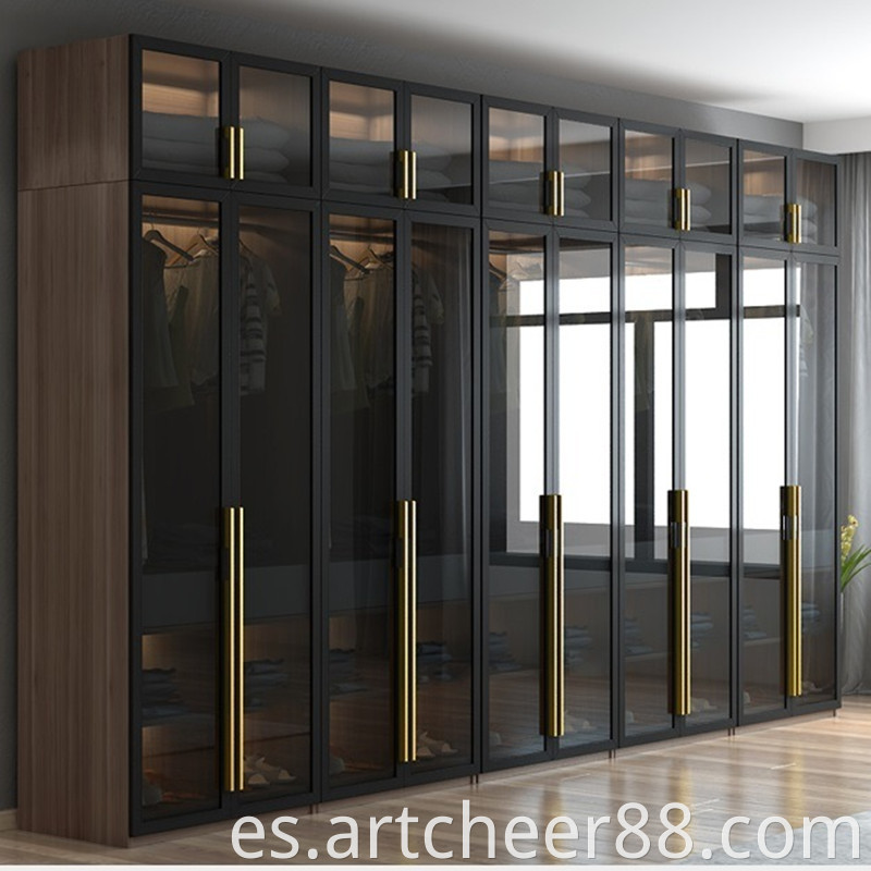Modern Nordic Simplicity Easy To Clean And Assemble Glass Doors Bedroom Walk In Wardrobe Closet For Family House And Hotel Zf Cw 015 Jpg
